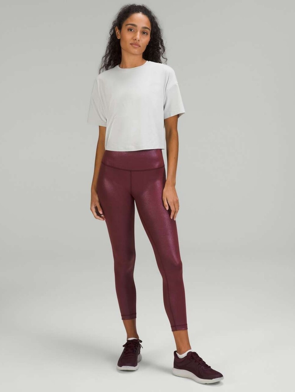 Lululemon Wunder Train High-Rise Tight 25" Size 6 Glossy Red W5EB3S Everlux